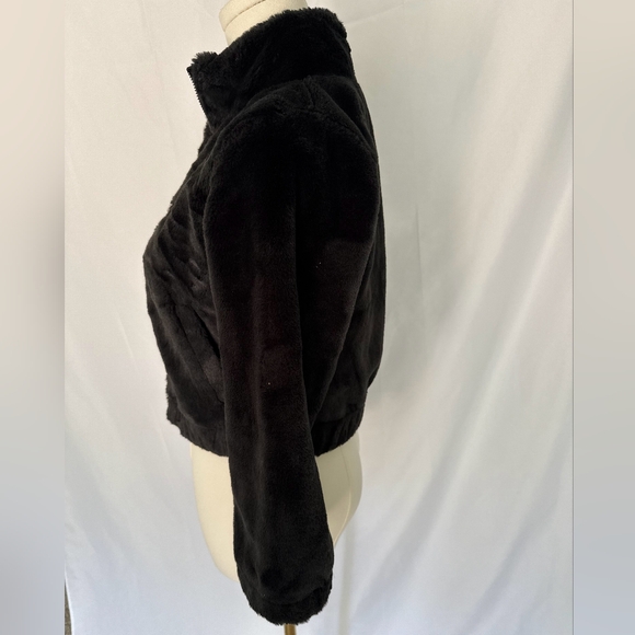 SO Teddy Faux Fur Black Jacket Size 7 - Picture 2 of 5